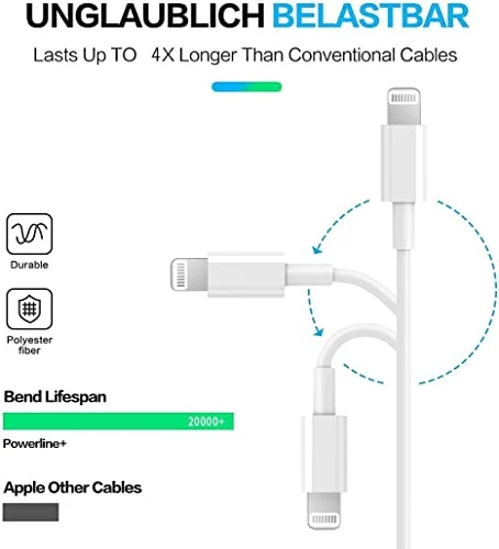 USB C to Lightning Cable, RCTech