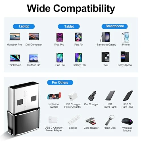 USB to USB C Adapter, xiwxi