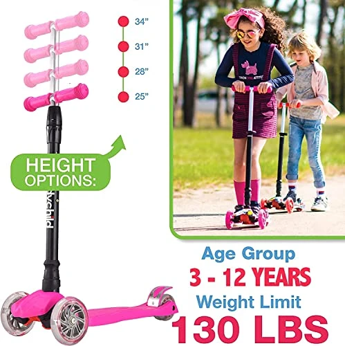 3 Wheeled Kick Scooter for Kids, DADDYCHILD