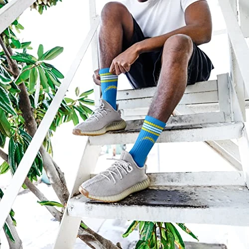 NFL 4-Stripe Deuce Performance Crew Socks, For Bare Feet