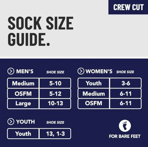 NFL 4-Stripe Deuce Performance Crew Socks, For Bare Feet