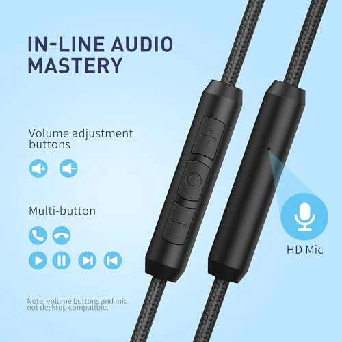 Wired Headphones with Microphone, AILIHEN