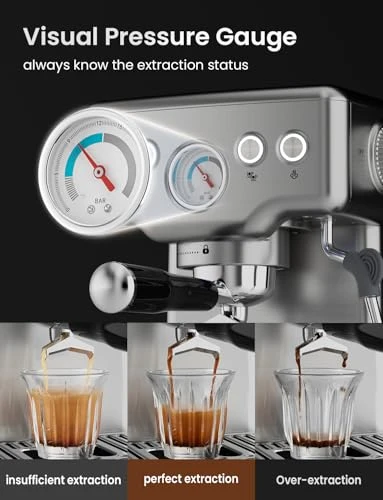 Espresso Machine with Milk Frother Steam Wand — Coffee Maker, Neretva