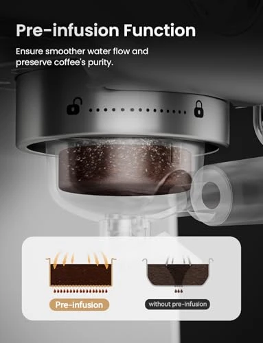 Espresso Machine with Milk Frother Steam Wand — Coffee Maker, Neretva
