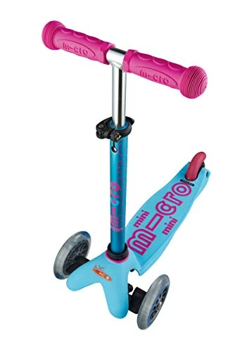 Mini Deluxe 3-Wheeled Lean-to-Steer Micro Scooter for Kids, Micro