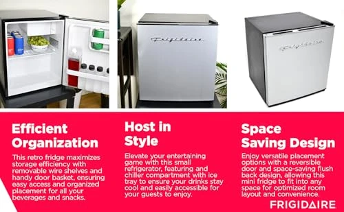 Stainless Steel Mini Fridge — Smart Refrigerator, Frigidaire
