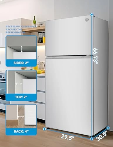 Top Mount Refrigerator with Freezer, Commercial Cool