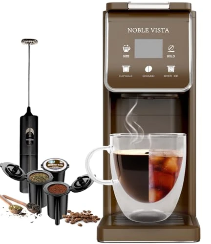 Hot And Iced Coffee Maker with Milk Frother — Coffee Maker, NOBLE VISTA