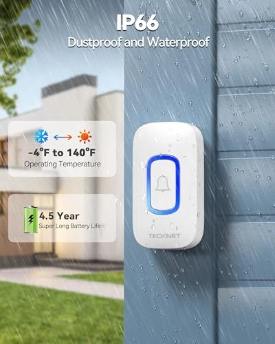 Plug-in Wireless Doorbell with RGB Lighting — Video Doorbell, TECKNET