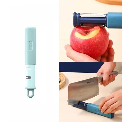 2 in 1 Stainless Steel Peeler with Tungsten Steel Sharpener