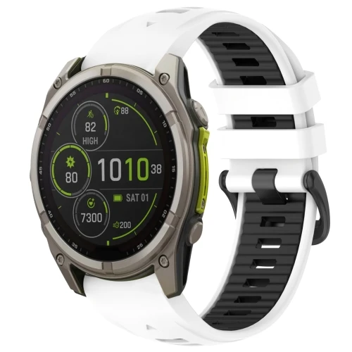 Dual Color Quick Release Silicone Watch Band, Garmin