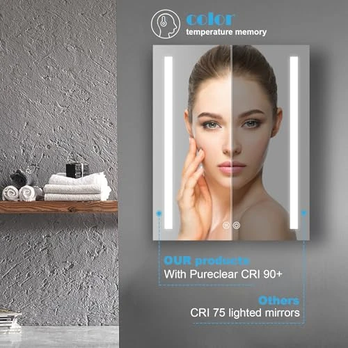 LED Mirror Medicine Cabinet, Wemin Smart Home