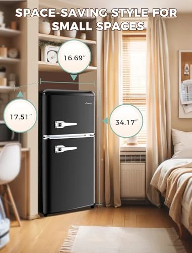 Mini Fridge with Freezer, Anypro