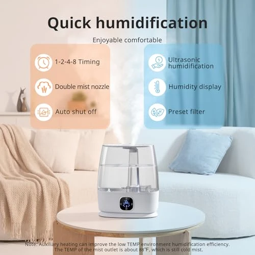 6L Cool and Warm Mist Air Humidifier — Humidifier, Tasigok