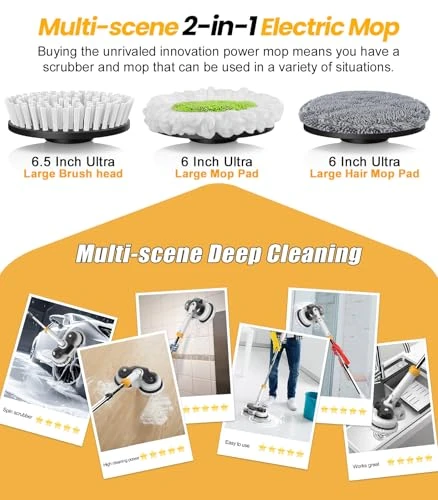 Cordless Electric Mop and Scrubber — Robot Vacuum, qimedo