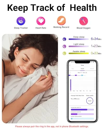Smart Ring Vital Health Tracker with Charging Case — Smart Ring, VNEXFU