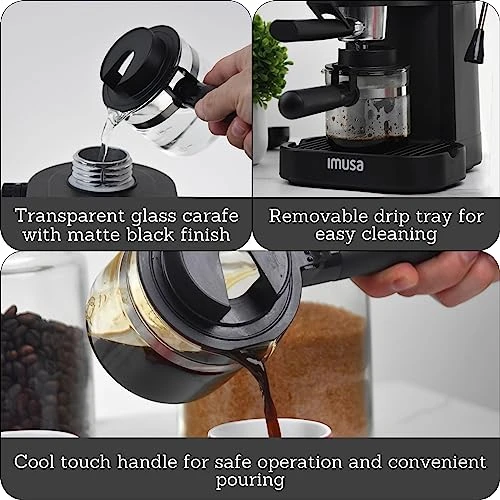 4 Cup Espresso/Cappuccino Maker — Coffee Maker, Imusa