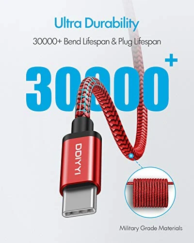 Long USB C Cable 10 ft 3-Pack, DDIYYI