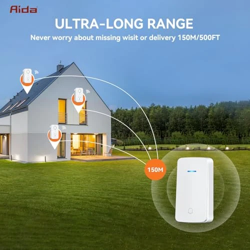Wireless Doorbell with Extra Socket — Video Doorbell, AIDA