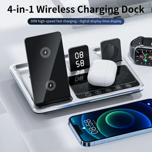 4-in-1 Folding Multi-Function Wireless Charger