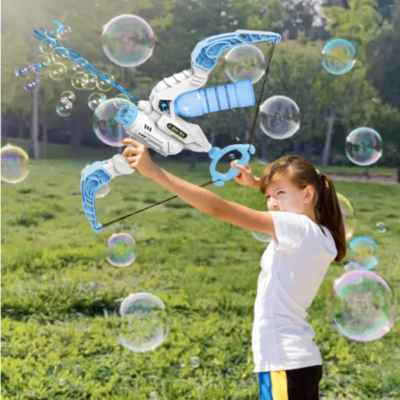 Bubble Bow and Arrow Water Gun Two-in-One Electric Light Bubble Machine, Douyin