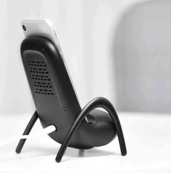 Portable Mini Chair Wireless Charger with Speaker — Desk Lamp