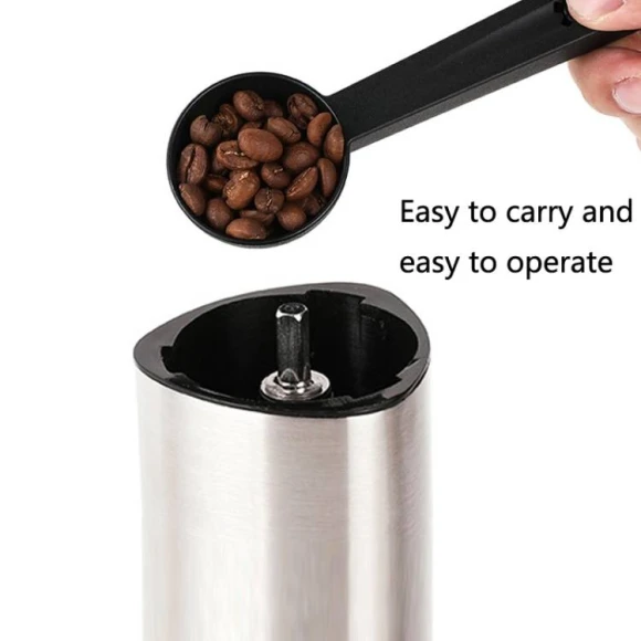 Stainless Steel Hand-Cranked Coffee Grinder