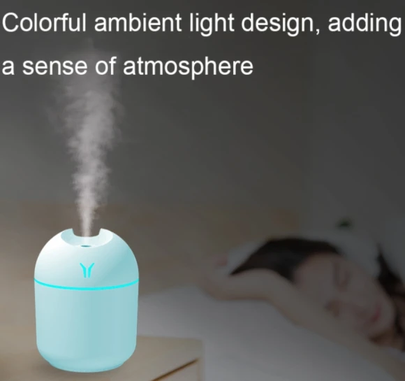 Mini Desktop Colorful Night Light Car Humidifier — Essential Oil Diffuser