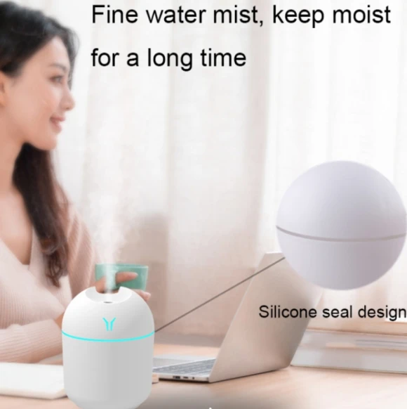 Mini Desktop Colorful Night Light Car Humidifier — Essential Oil Diffuser