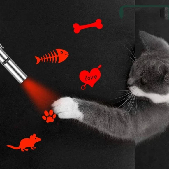 Rechargeable Projection Cat Flashlight — Automatic Cat Toy