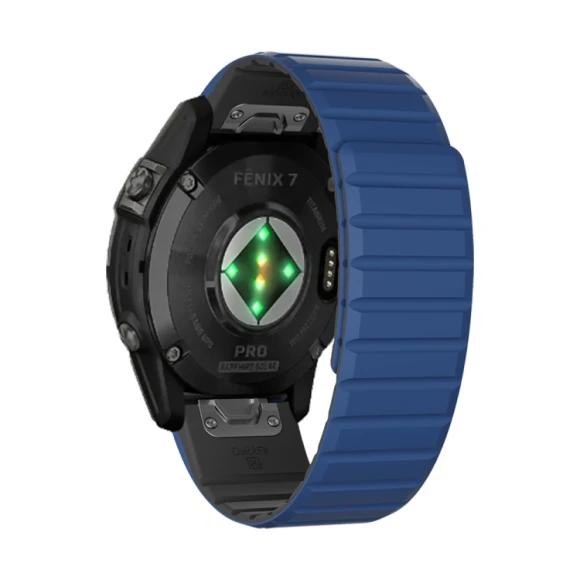 Dual Color Magnetic Quick Release Silicone Watch Band, Garmin