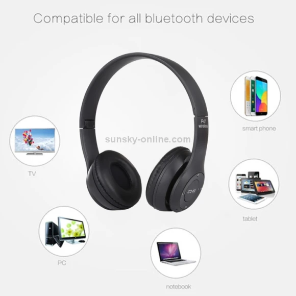 Foldable Wireless Bluetooth Headphone with 3.5mm Audio Jack — Wireless Earbuds