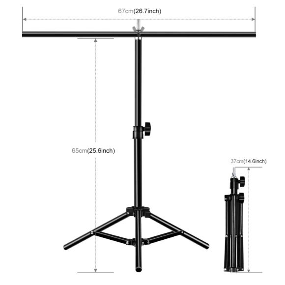 T-Shape Photo Studio Background Support Stand, PULUZ