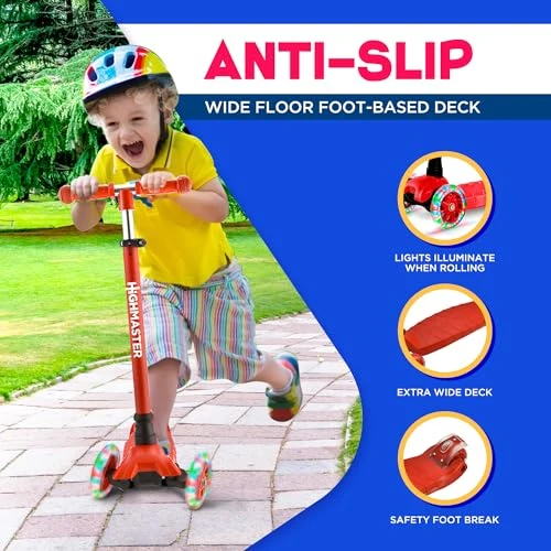 3 Wheel Kick Scooter for Children and Toddlers, HighMaster