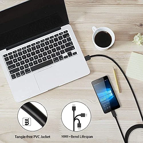 Extra Long Micro USB Cable 2Pack, DEEGO