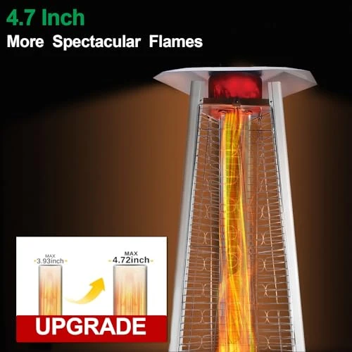 Portable Propane Pyramid Patio Heater, Lava Heat Italia