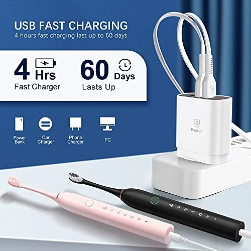 Rechargeable Electric Toothbrushes Set — Electric Toothbrush, HUBAKO