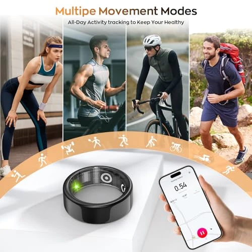 Smart Ring with Sleep Monitoring, Step Counting, Heart Rate, Blood Oxygen — Smart Ring, Free Shark