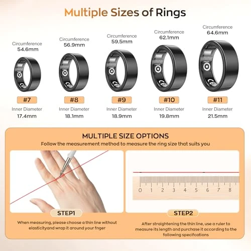 Smart Ring with Sleep Monitoring, Step Counting, Heart Rate, Blood Oxygen — Smart Ring, Free Shark