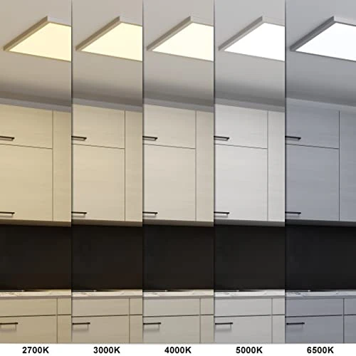 Smart Direct Wire LED Flat Panel Ceiling Light Fixture, Good Earth Lighting