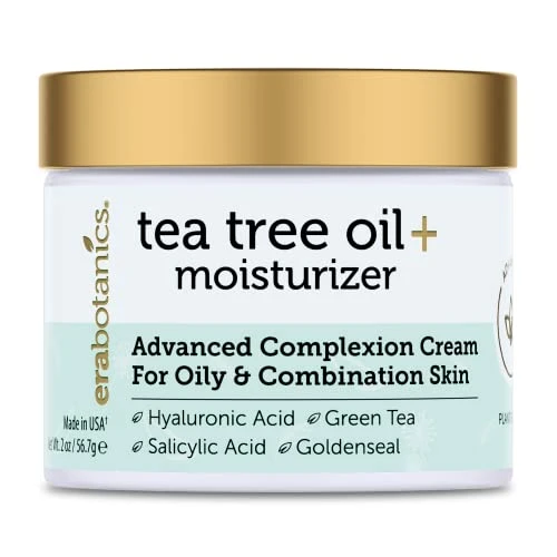 Tea Tree Cream Face Moisturizer for Oily Skin, Era Organics