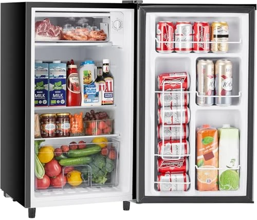 3.2 Cu.Ft Mini Fridge with Freezer, Sweetcrispy
