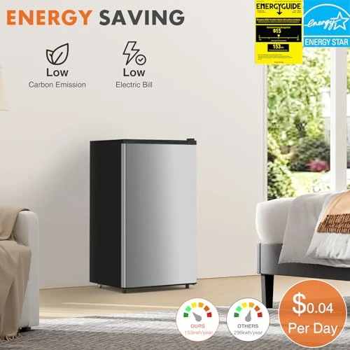 3.2 Cu.Ft Mini Fridge with Freezer, Sweetcrispy