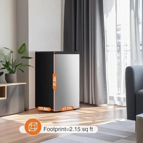 3.2 Cu.Ft Mini Fridge with Freezer, Sweetcrispy