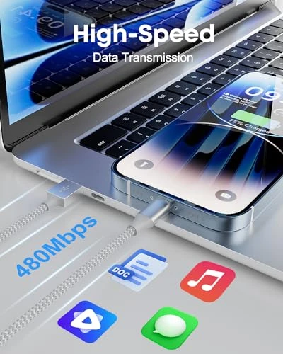 Long Lightning Cable Fast Charging, VODRAIS