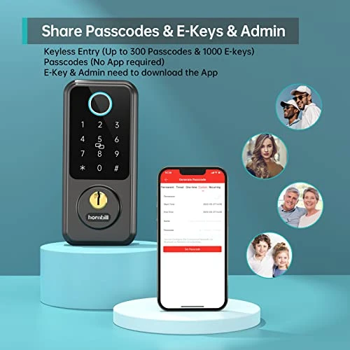 Smart Lock Front Door - Keyless Entry Door Lock with Handle Set — Smart Lock, hornbill