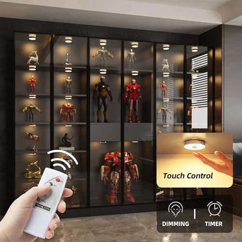 Rechargeable Puck Lights with Remote Control, MICLIONLED