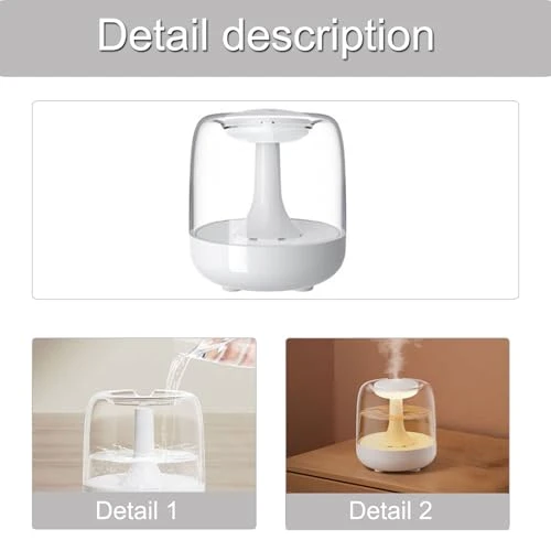 Quiet Bedroom Air Moisturizer Cool Humidifier with 7 Color Lighting — Humidifier, Lupsty