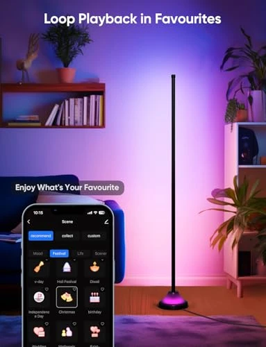 Smart RGB LED Floor Lamp with Music Sync — LED Strip Lights, APPECK
