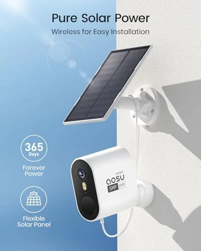 Solar Security Camera Wireless Outdoor — Security Camera, AOSU